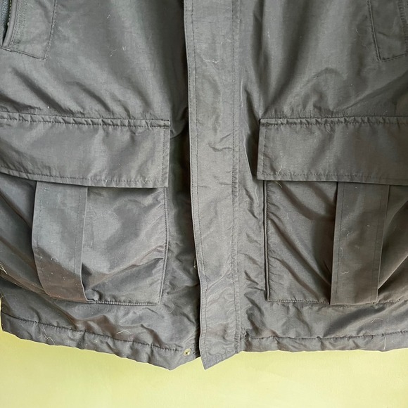 Lands' End The Squall Black Jacket, Collared, Cargo Pockets, Winter *no hood - Picture 5 of 15